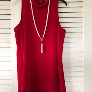 Bobeau Red Tops Blouse